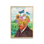 Portrait fleuri de Vincent Van Gogh