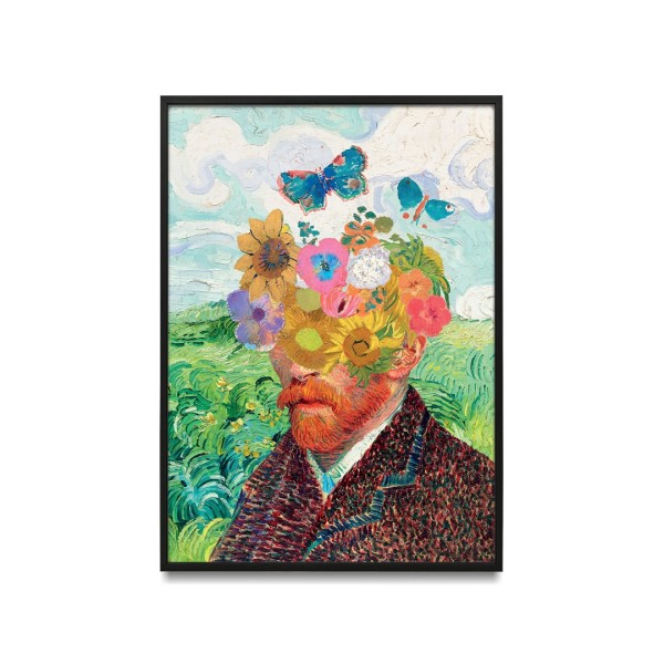 Portrait fleuri de Vincent Van Gogh