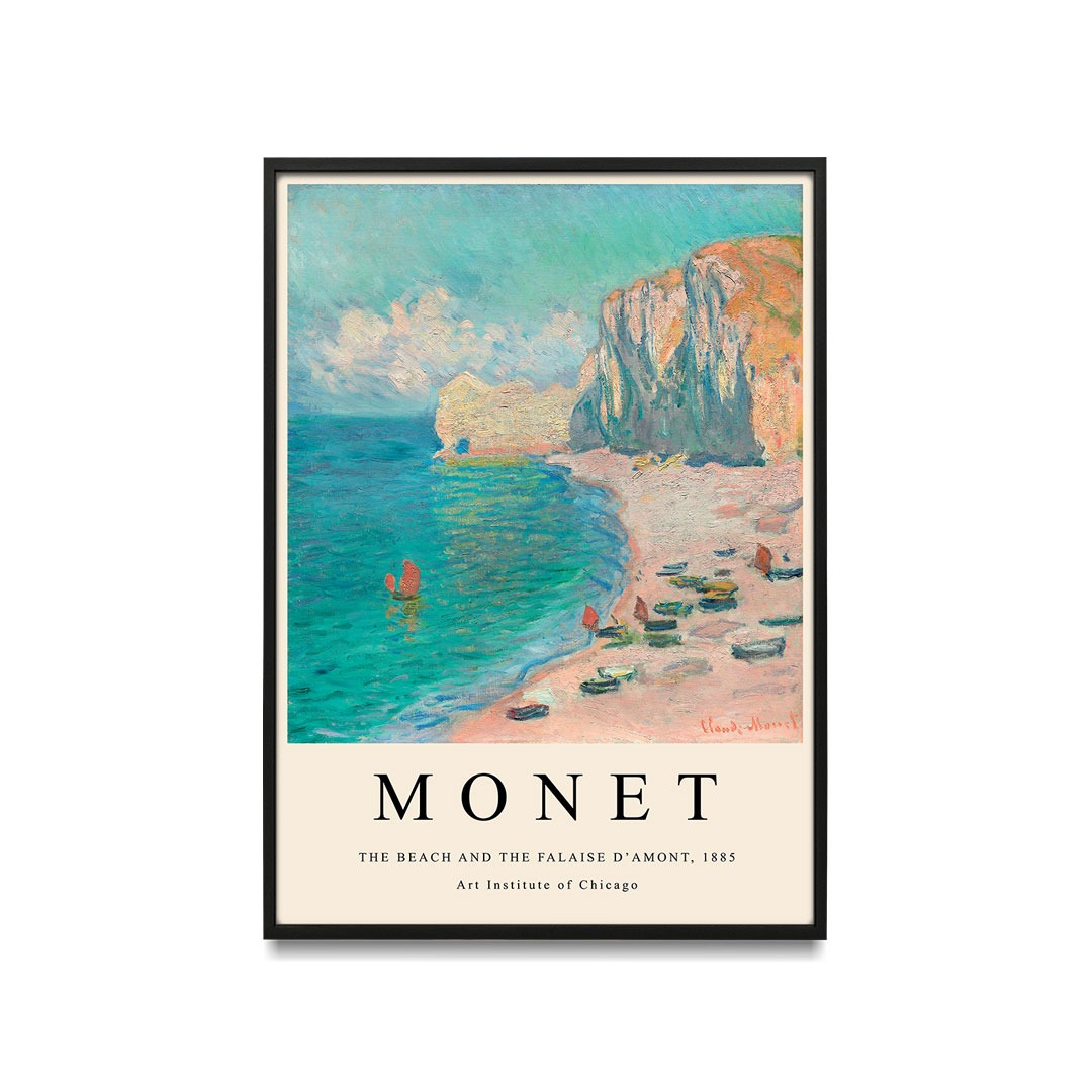 Claude Monet - La Plage et la Falaise d'Amont