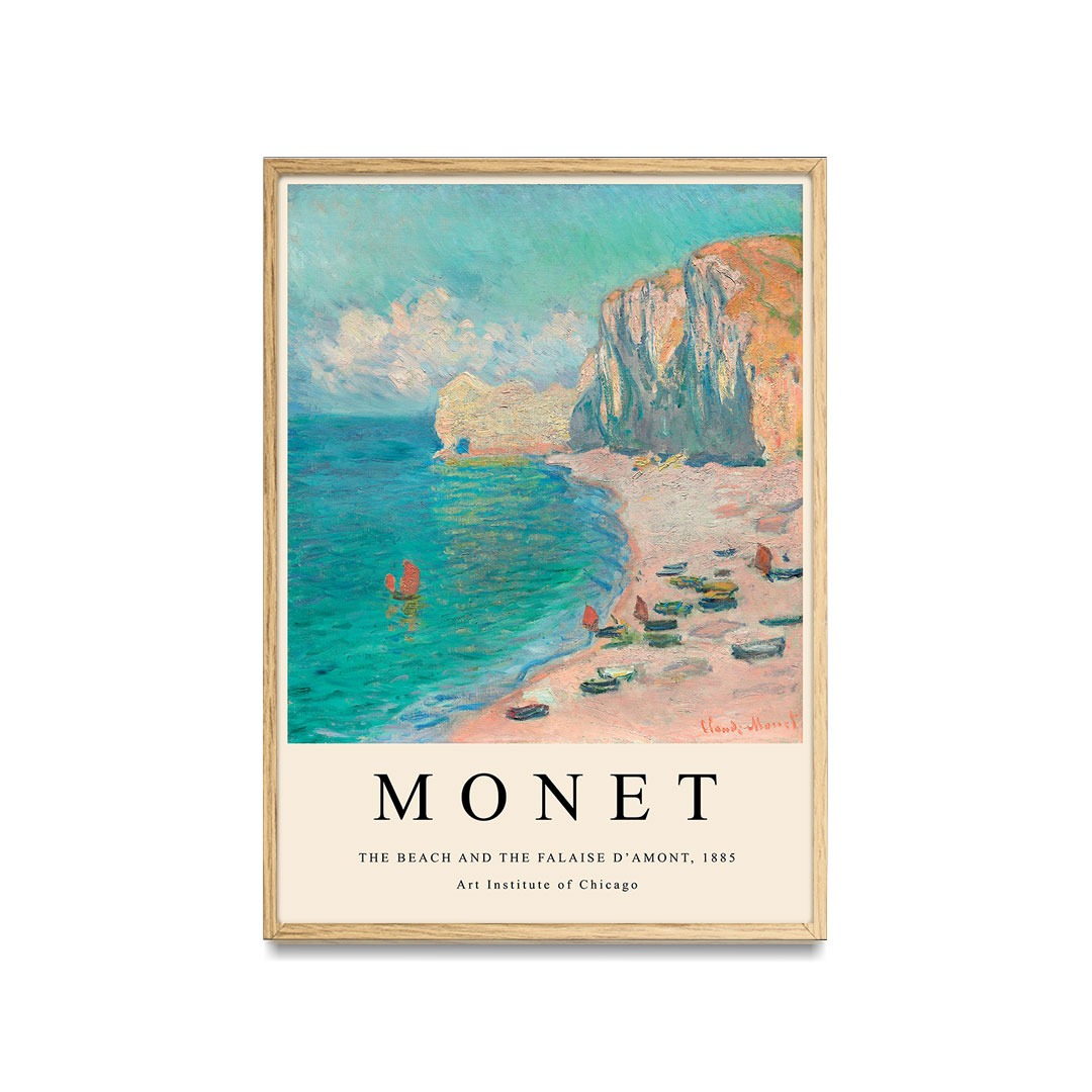 Claude Monet - La Plage et la Falaise d'Amont