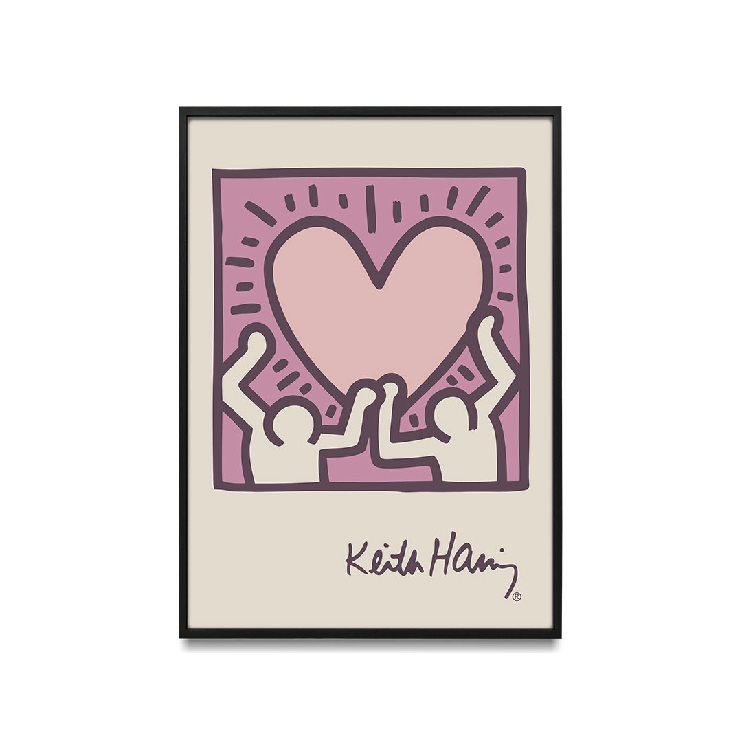 Keith Haring - Men holding a heart