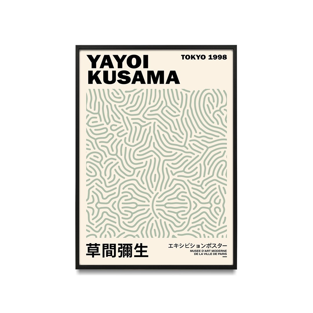 Yayoi Kusama - Green lines poster