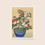 Ohara Koson - Blooming Azalea In Blue Pot