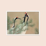 Kamisaka Sekka - Cranes, Flowers of a Hundred Generations