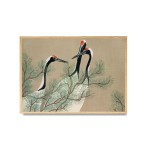 Kamisaka Sekka - Cranes, Flowers of a Hundred Generations