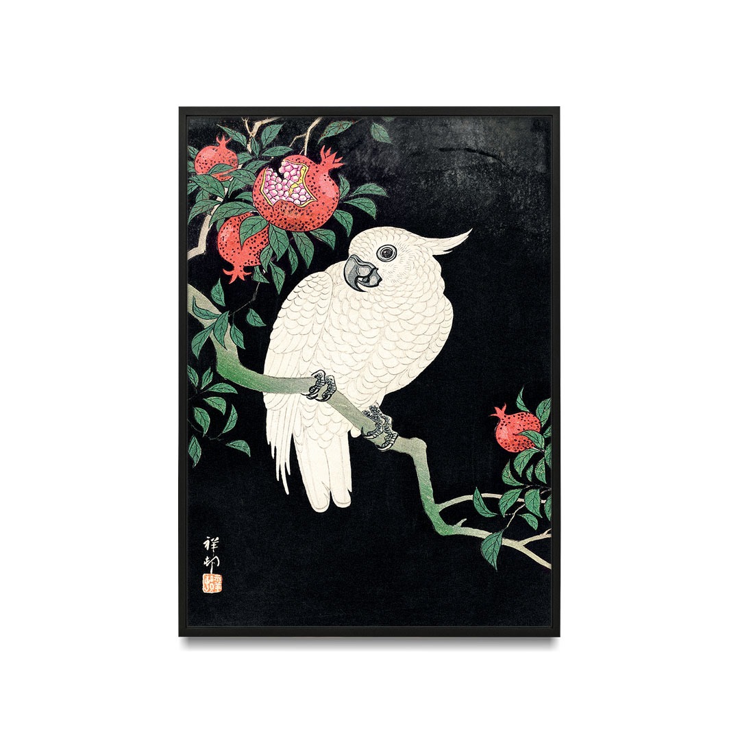 Ohara Koson - Cockatoo and Pomegranate