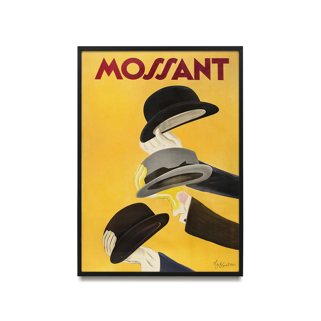 Mossant - Célèbre marque de chapeau - Affiche Publicitaire de Leonetto Cappiello (1938)