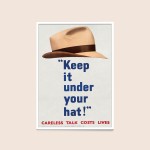 Gardez-le sous votre chapeau - Chapeau d'homme Careless Talk Lives Lost - WWII