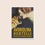 Affiche publicitaire Avoriolina Bertelli, dentifrice idéal de 1921 par Achille Luciano Mauzan (1883-1952), Italie, XXe siècle.