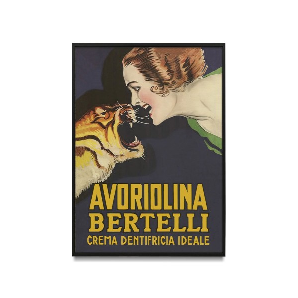 Affiche publicitaire Avoriolina Bertelli, dentifrice idéal de 1921 par Achille Luciano Mauzan (1883-1952), Italie, XXe siècle.